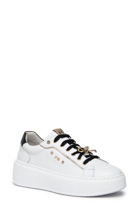 Gems Leather Platform Sneaker