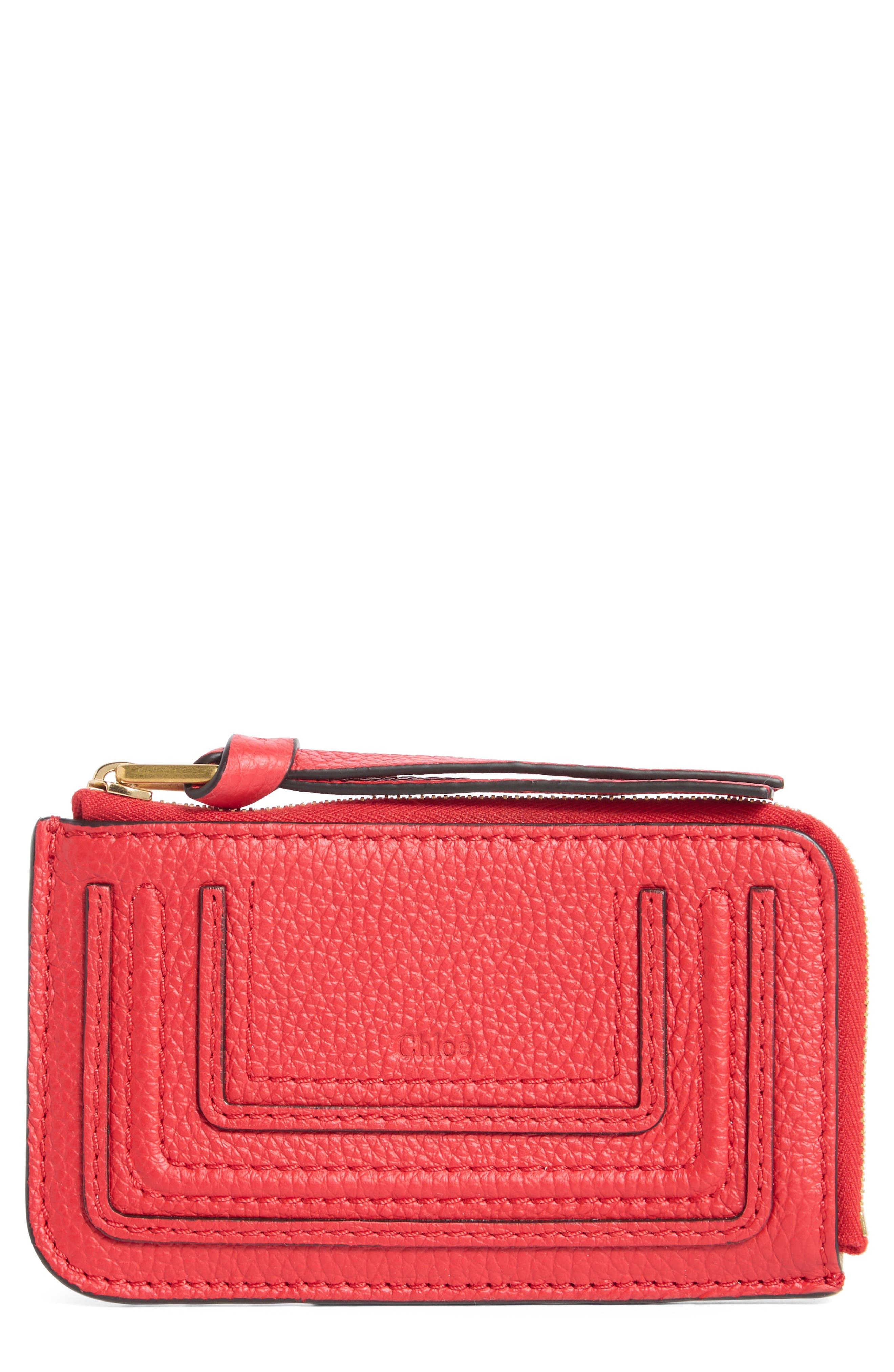 Chloé Pebbled Leather Zip Coin Purse (Women) | Nordstromrack