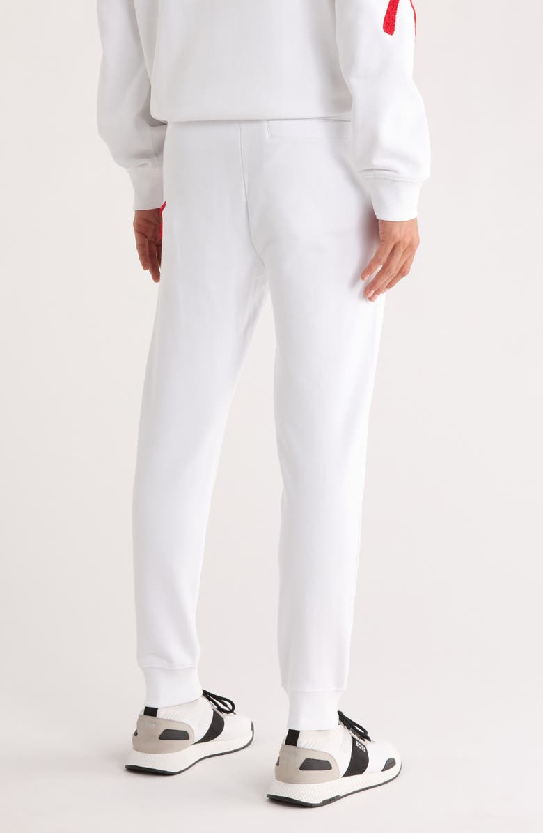 HUGO Drog Logo Cotton Pants, Alternate, color, White