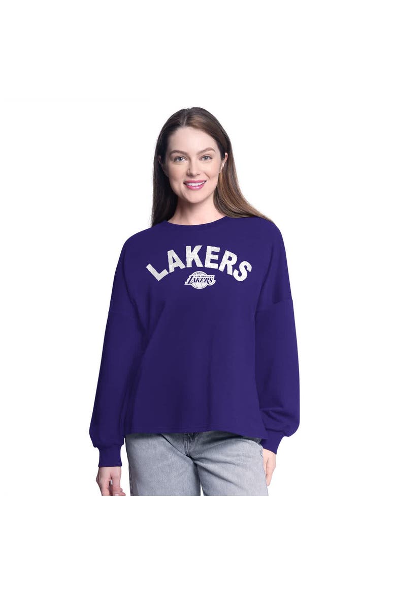 Women's G-III 4Her by Carl Banks Purple Los Angeles Lakers Athletic Pullover Sweatshirt, Main, color, Purple
