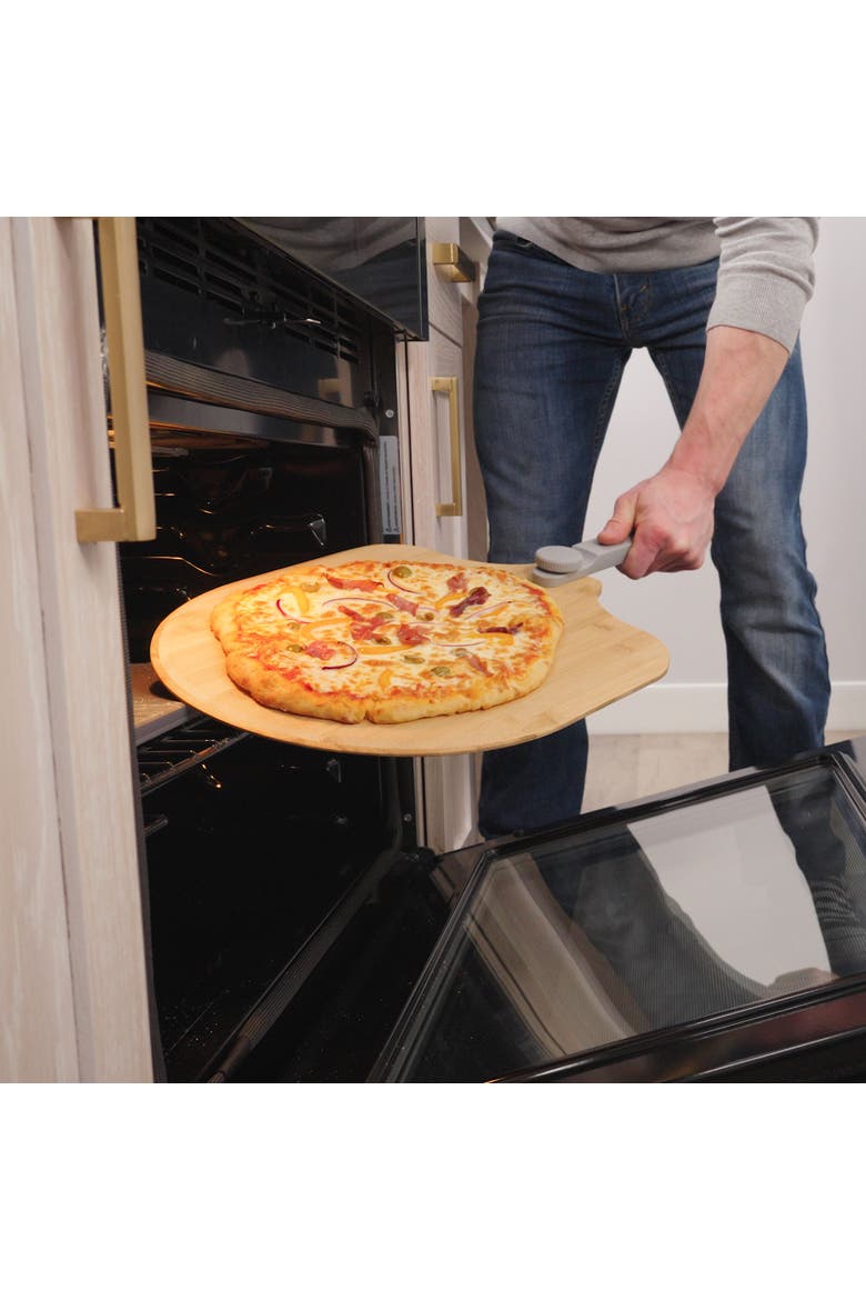 Pizza Peel w/ Folding Handle, 12x14-Inch, Alternate, color, Bamboo