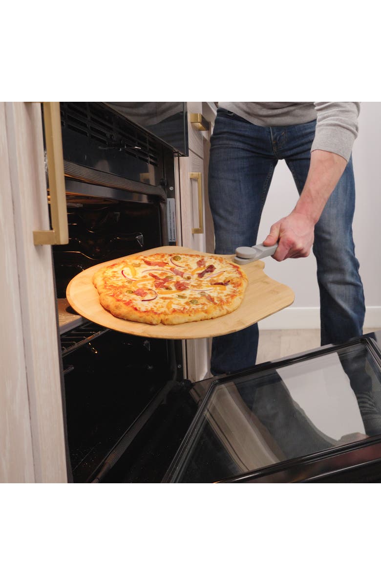 Old Stone Pizza Peel w/ Folding Handle, 12x14-Inch, Alternate, color, Bamboo