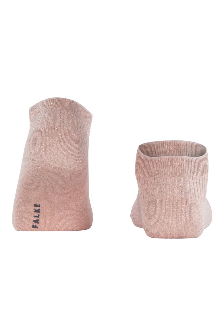 Metallic Rib Quarter Socks, Alternate, color, BLOSSOM