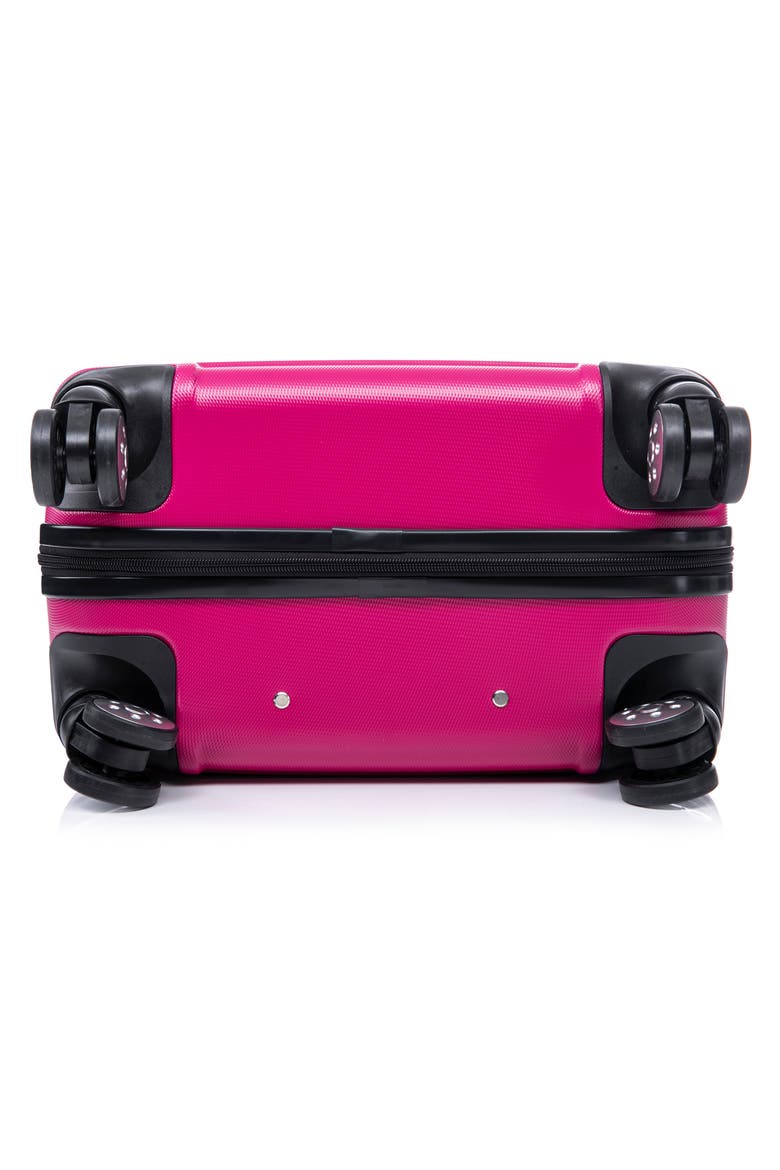 Carravia Hardshell 3-Piece Spinner Luggage Set, Alternate, color, FUSHA
