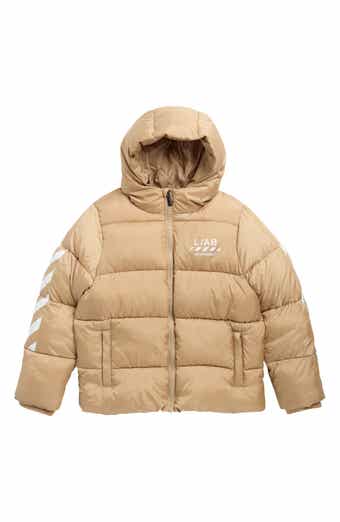Kids' Diagonal Hooded Puffer Jacket