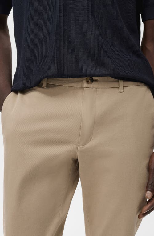 Mango Barna Slim Fit Stretch Twill Chino Pants In Neutral