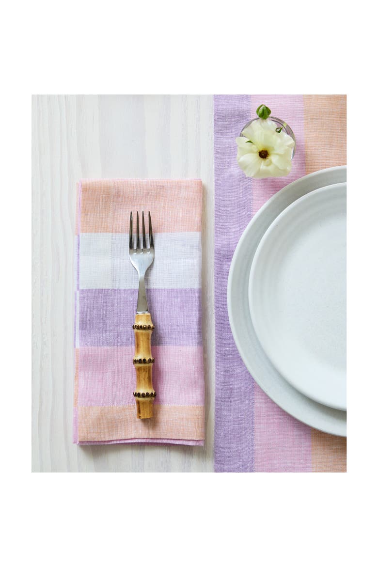 Linen Dinner Napkins Set of 4, 20 x 20" - Gelato Stripe, Alternate, color, Gelato