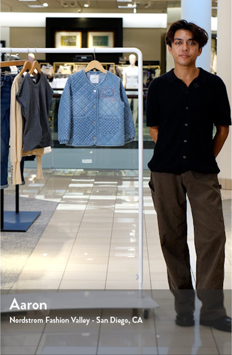 Kids' Embroidered Quilted Denim Liner Jacket, sales video thumbnail