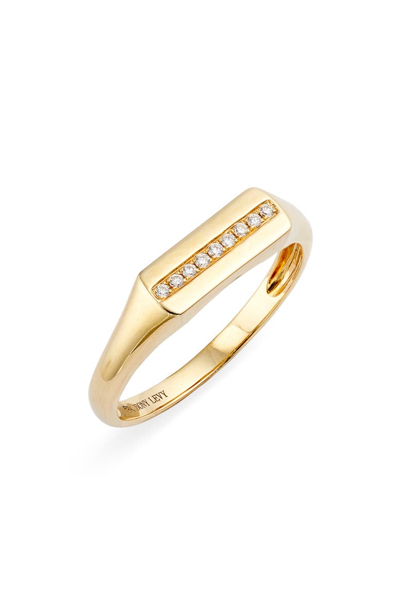 Bony Levy Kiera Boyfriend Diamond Signet Ring, Main, color,
