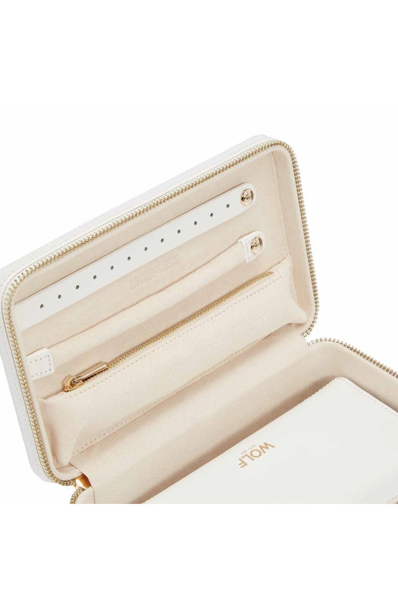 WOLF Maria Medium Zip Jewelry Case, Alternate, color, White
