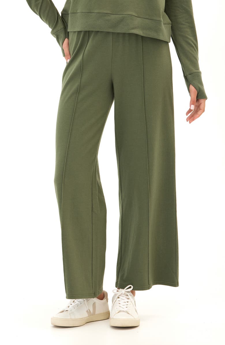 Threads 4 Thought Shiloh Pleated Fleece Wide Leg Pants, Main, color, 