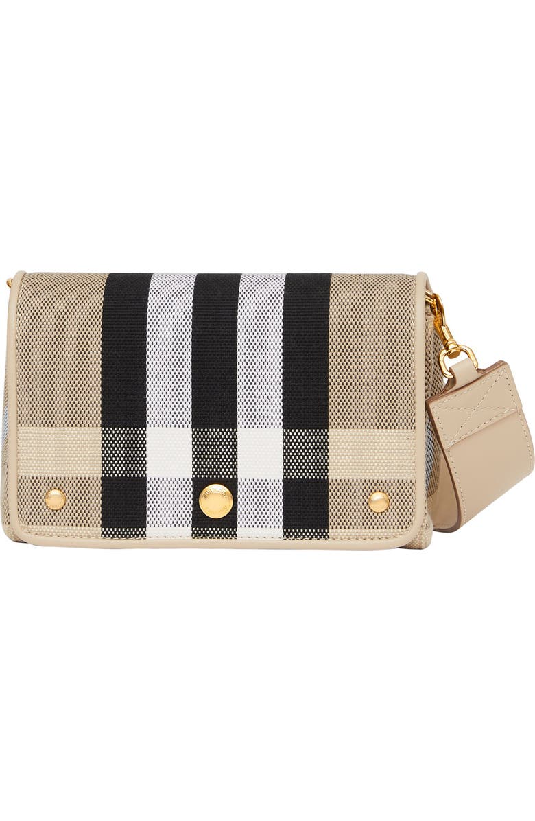 Burberry Hackberry Check Jacquard Canvas Crossbody Bag, Main, color,