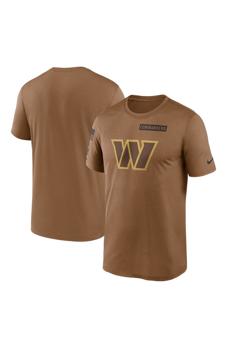 Nike Men's Nike  Brown Washington Commanders 2023 Salute To Service Legend Performance T-Shirt, Main, color, 