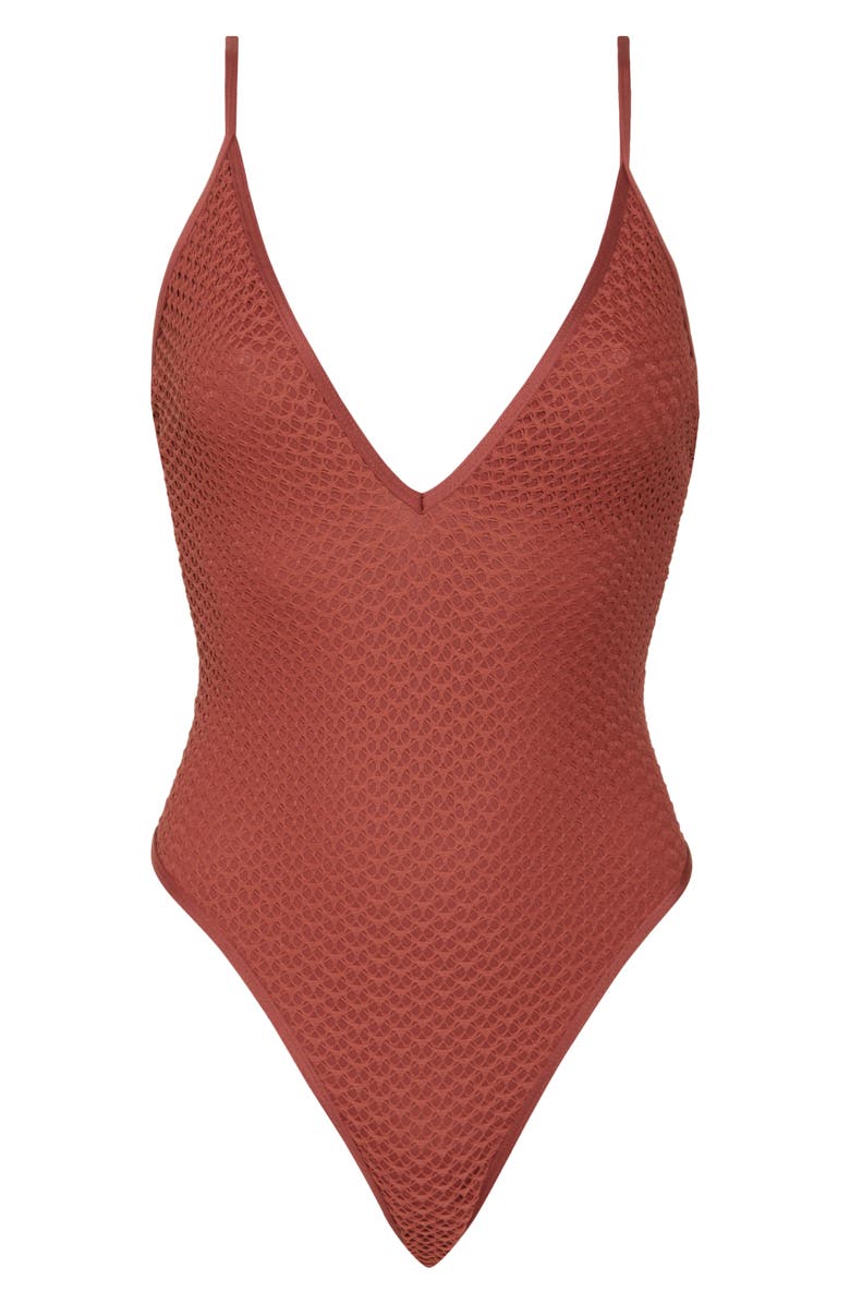 VYB Plunge Tie One-Piece Swimsuit, Alternate, color, 