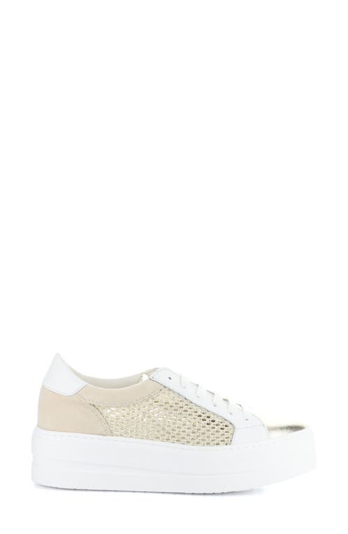 Bos. & Co. Marlo Platform Sneaker In Gold/white