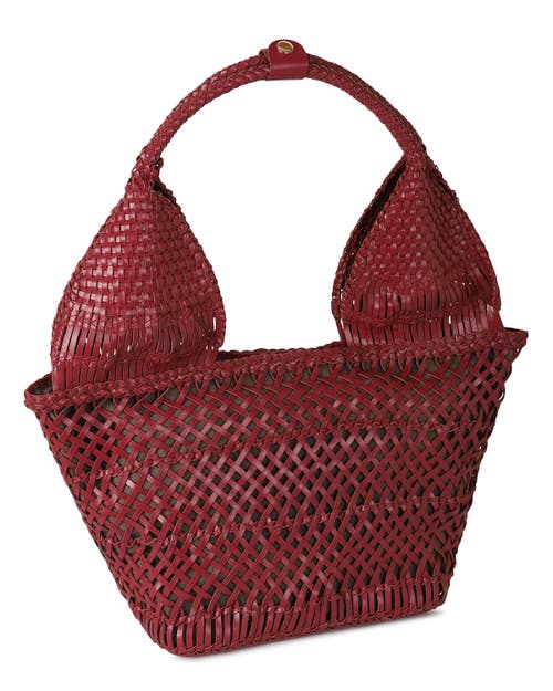 Rafé New York Rafe New York Margarita Woven Tote In Burgundy