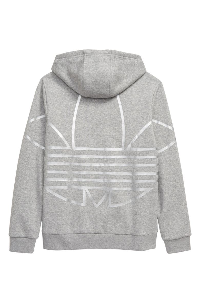 adidas Originals Large Trefoil Outline Hoodie, Alternate, color,
