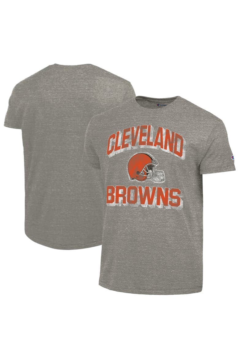 Men's Champion  Charcoal Cleveland Browns Ultimate Tri-Blend T-Shirt, Main, color, Charcoal
