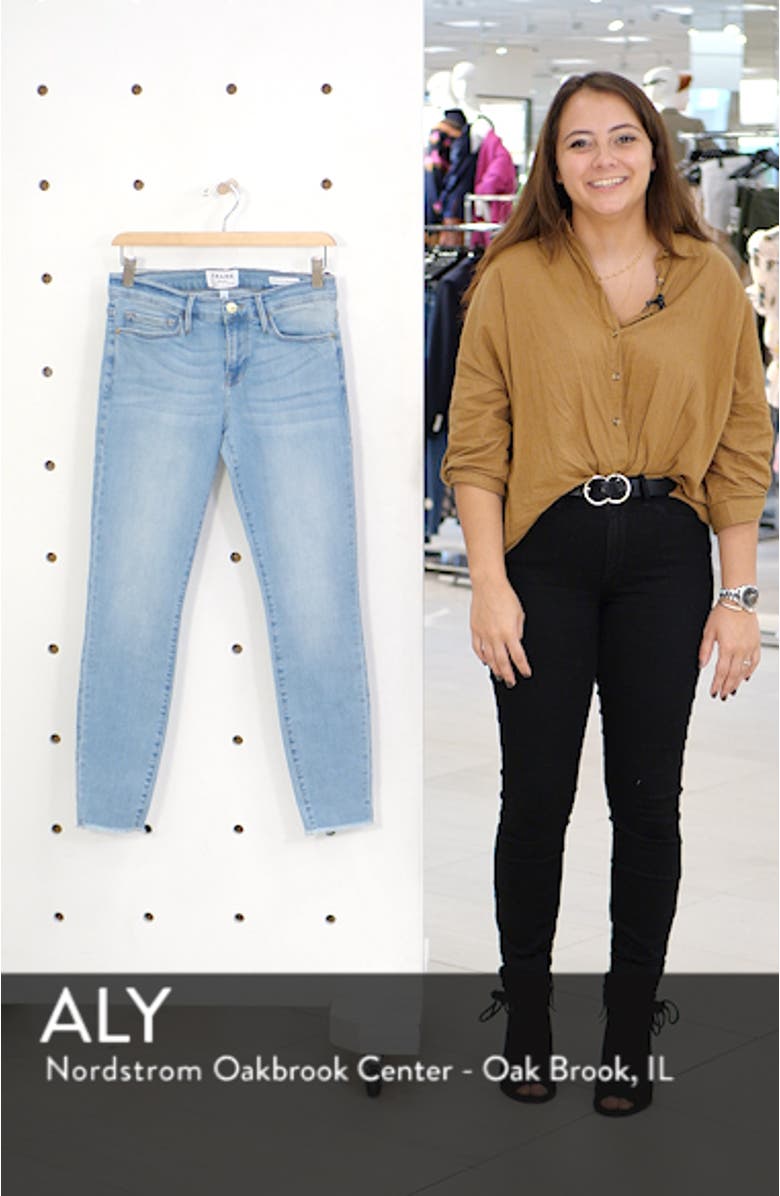 Le Skinny de Jeanne Raw Hem Crop Skinny Jeans, sales video thumbnail