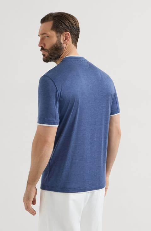 T-shirt with faux-layering