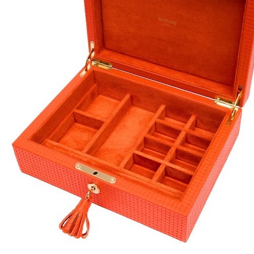 Rapport London Charlotte Jewelry Box In Orange