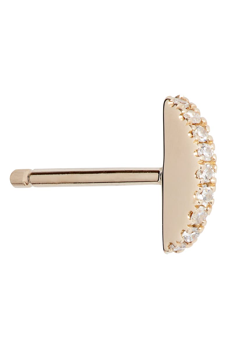 Dana Rebecca Designs Pavé Diamond Half Moon Studs, Alternate, color,