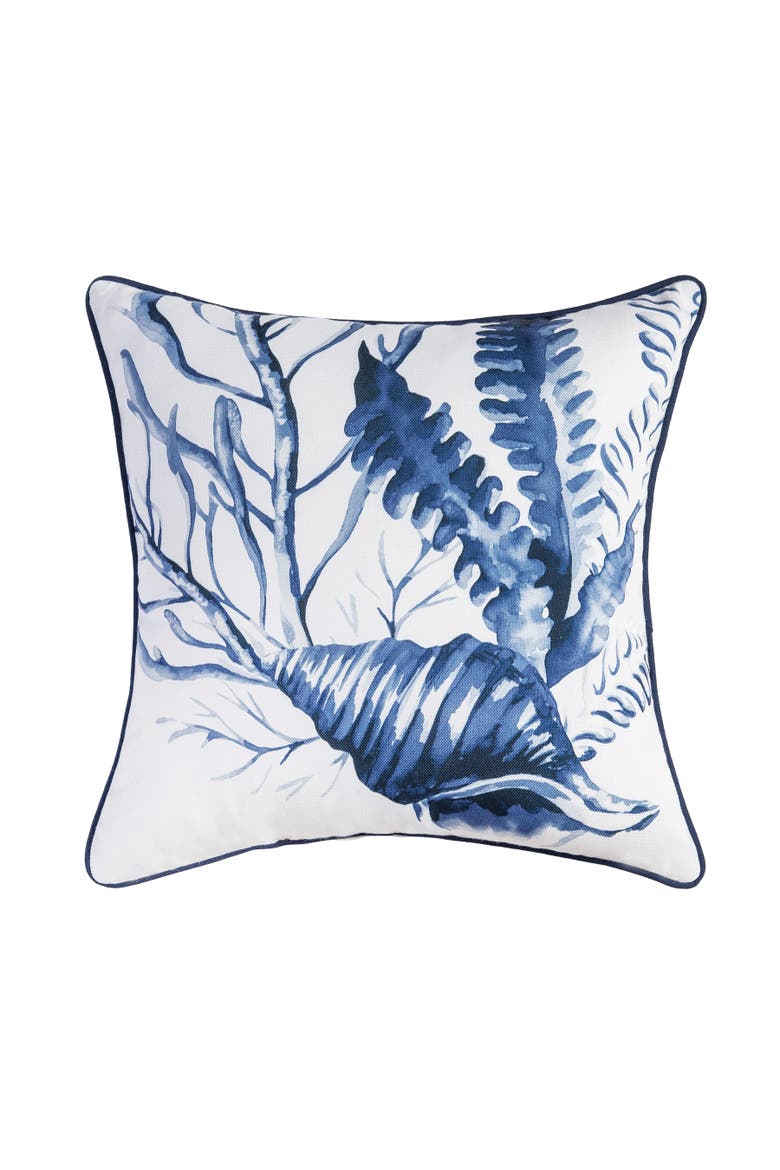 Midnight Lagoon Coral Pillow, Main, color, Blue