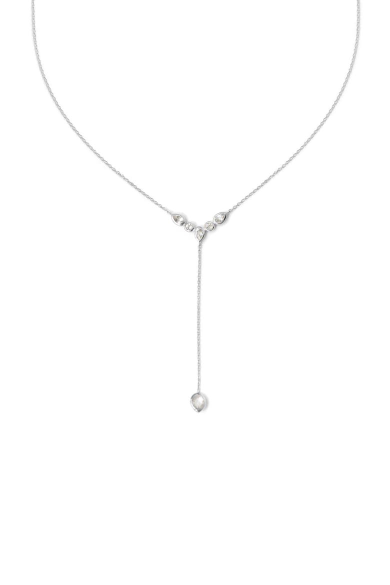 Classic White Topaz Y-Necklace, Main, color, WHITE TOPAZ