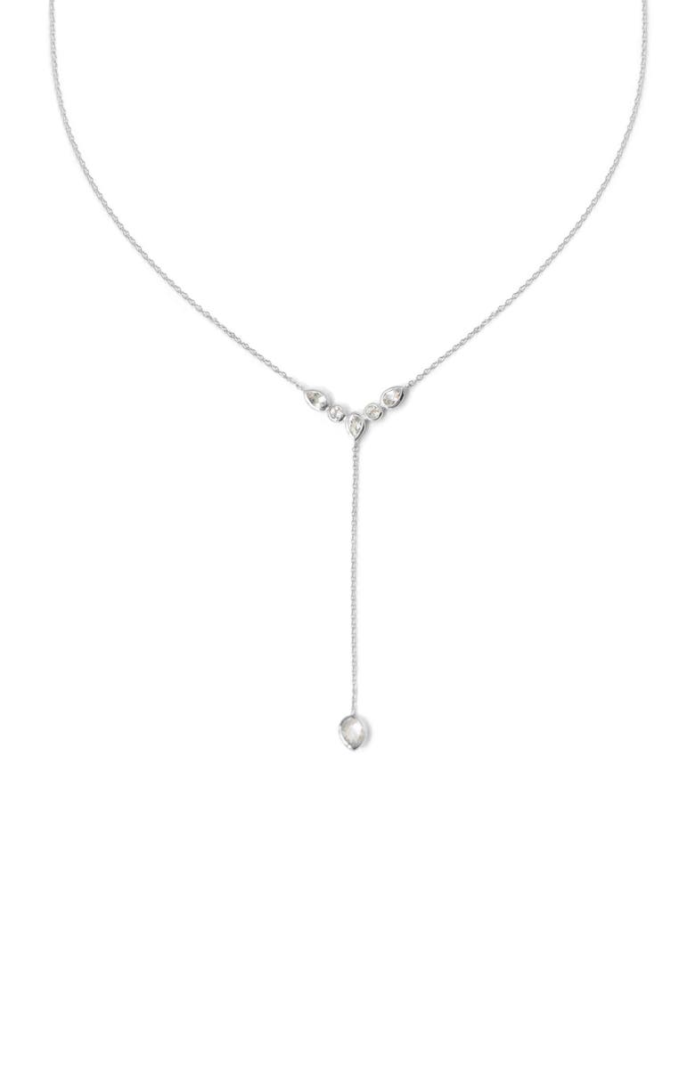 Anzie Classic White Topaz Y-Necklace, Main, color,