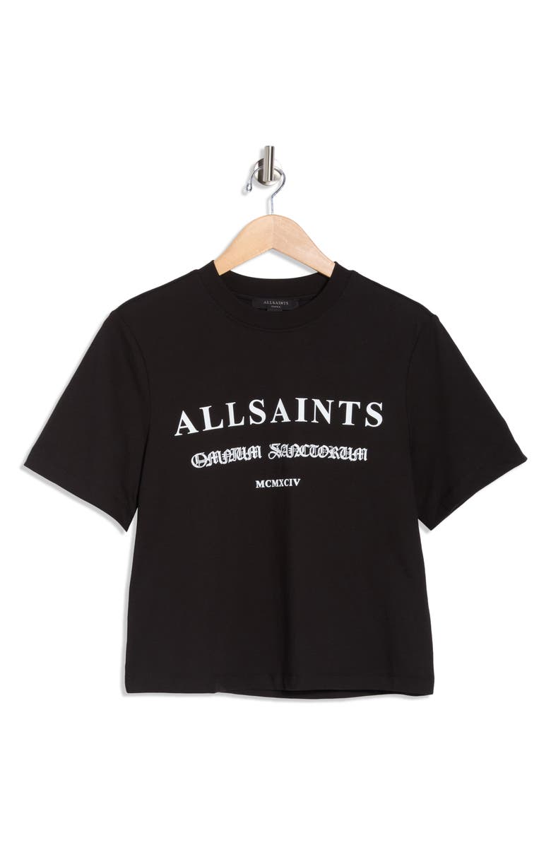 AllSaints Lisa Omnium Cotton Graphic T-Shirt, Alternate, color, Black