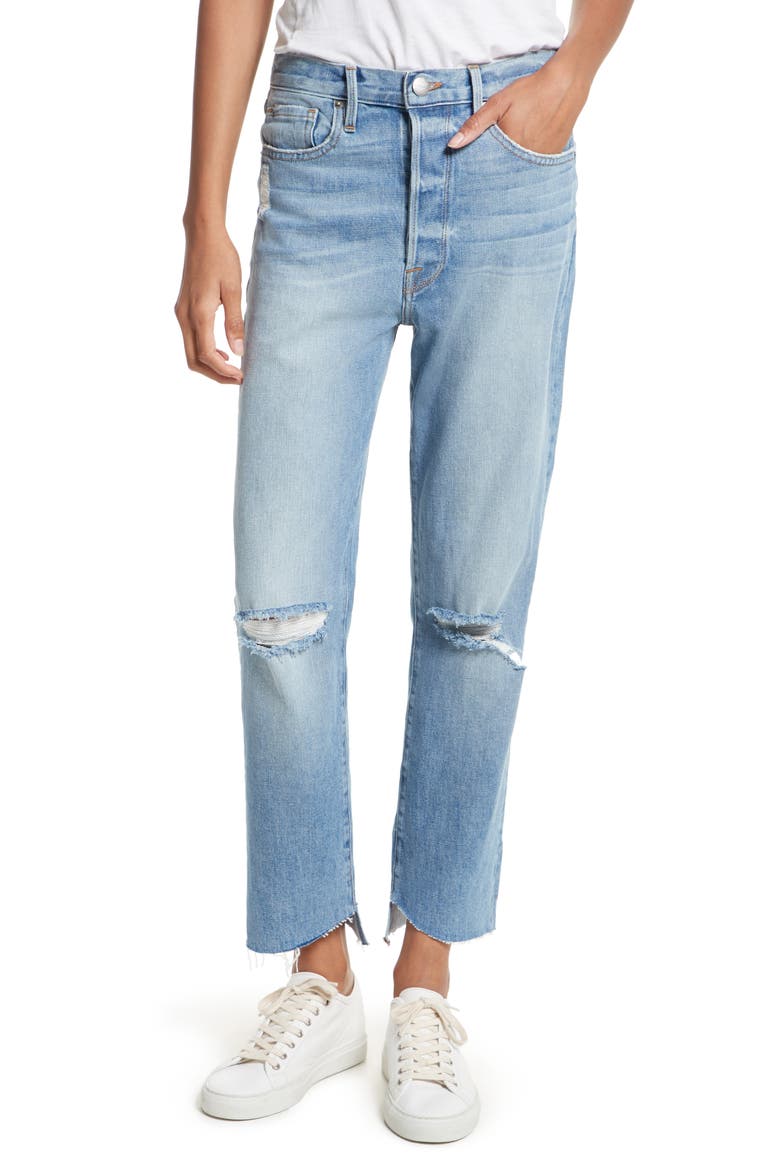 Le Original Step Hem High Waist Jeans, Main, color, MCLANE
