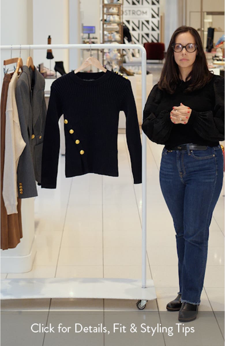 Button Detail Rib Sweater, sales video thumbnail