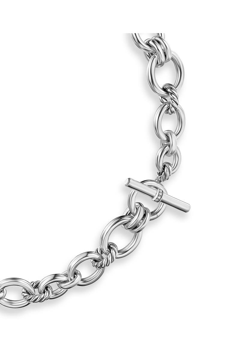 David Yurman DY Mercer<sup>®</sup> Chain Necklace in Sterling Silver with Diamonds, 8mm, Alternate, color, Diamond/ Silver