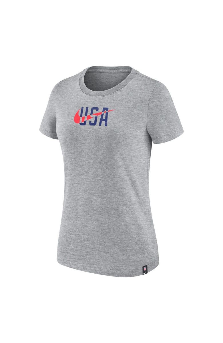 Nike Women's Nike Heather Gray USMNT Club Swoosh T-Shirt, Alternate, color,