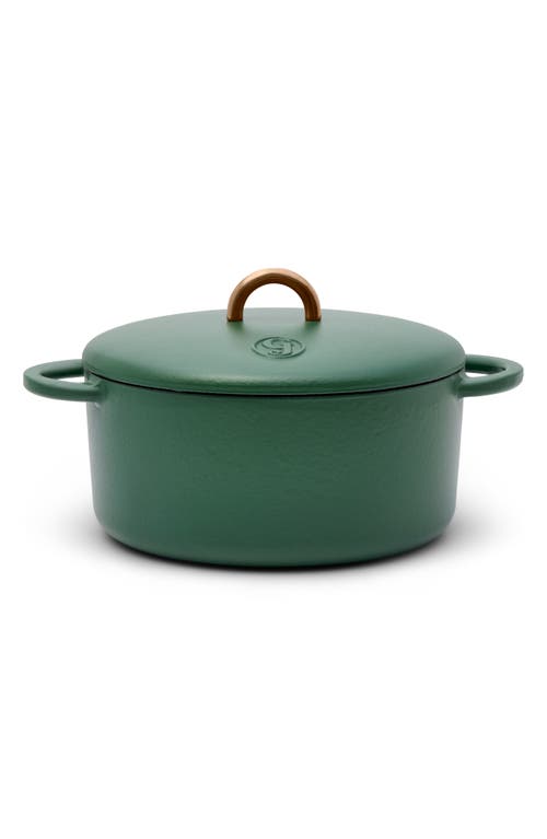 Great Jones Dutch Baby 3.5-Quart Enamel Cast Iron Dutch Oven with Lid in Broccoli 