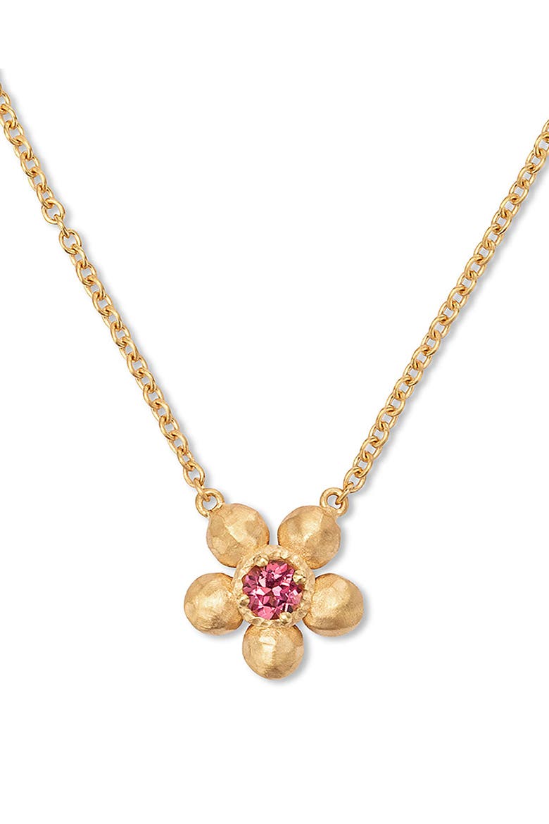 Flore Necklace Pink Tourmaline, Main, color, Gold/Pink Tourmaline