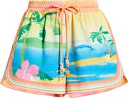 Kulani Kinis Print Lightweight Cover-Up Shorts