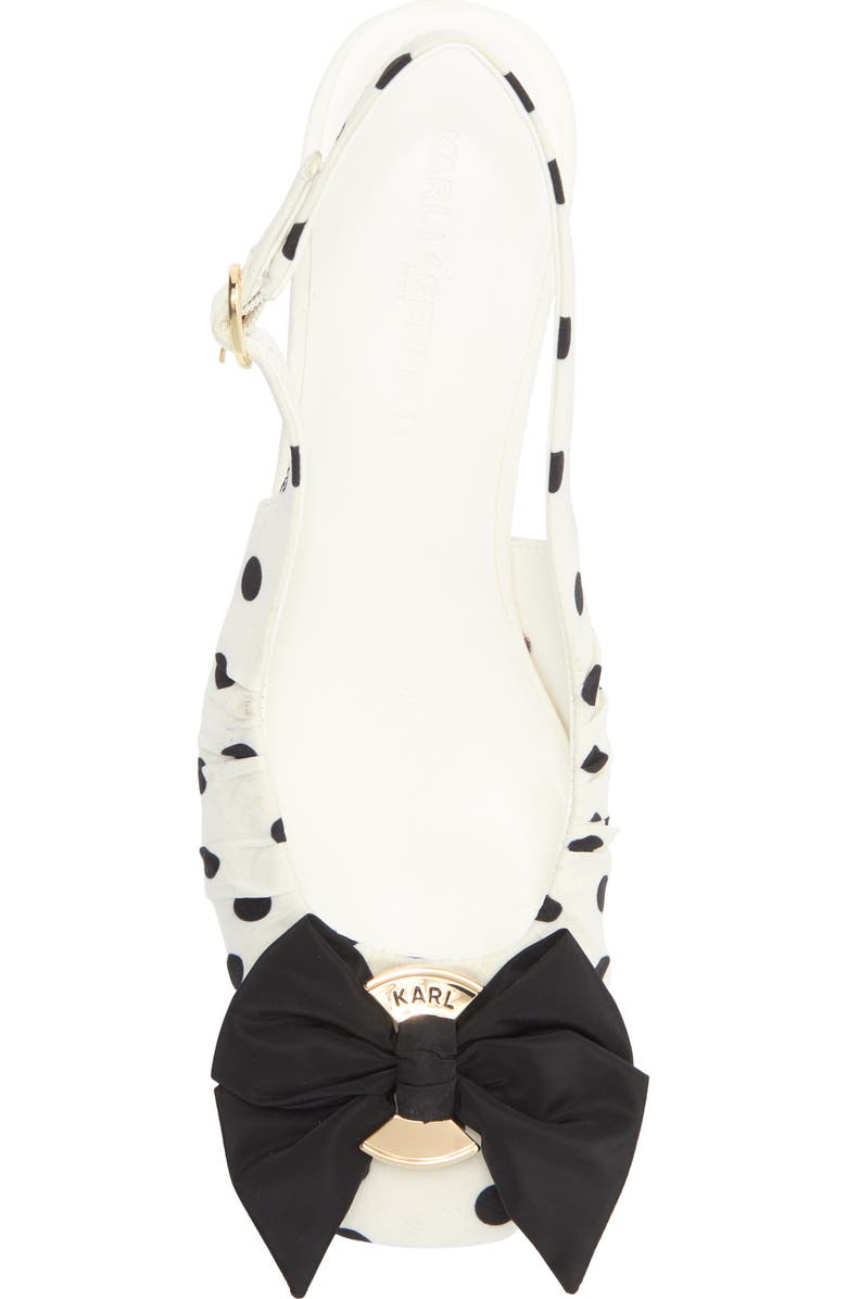 KARL LAGERFELD PARIS Sprouse Slingback Pump, Alternate, color, White/ Black