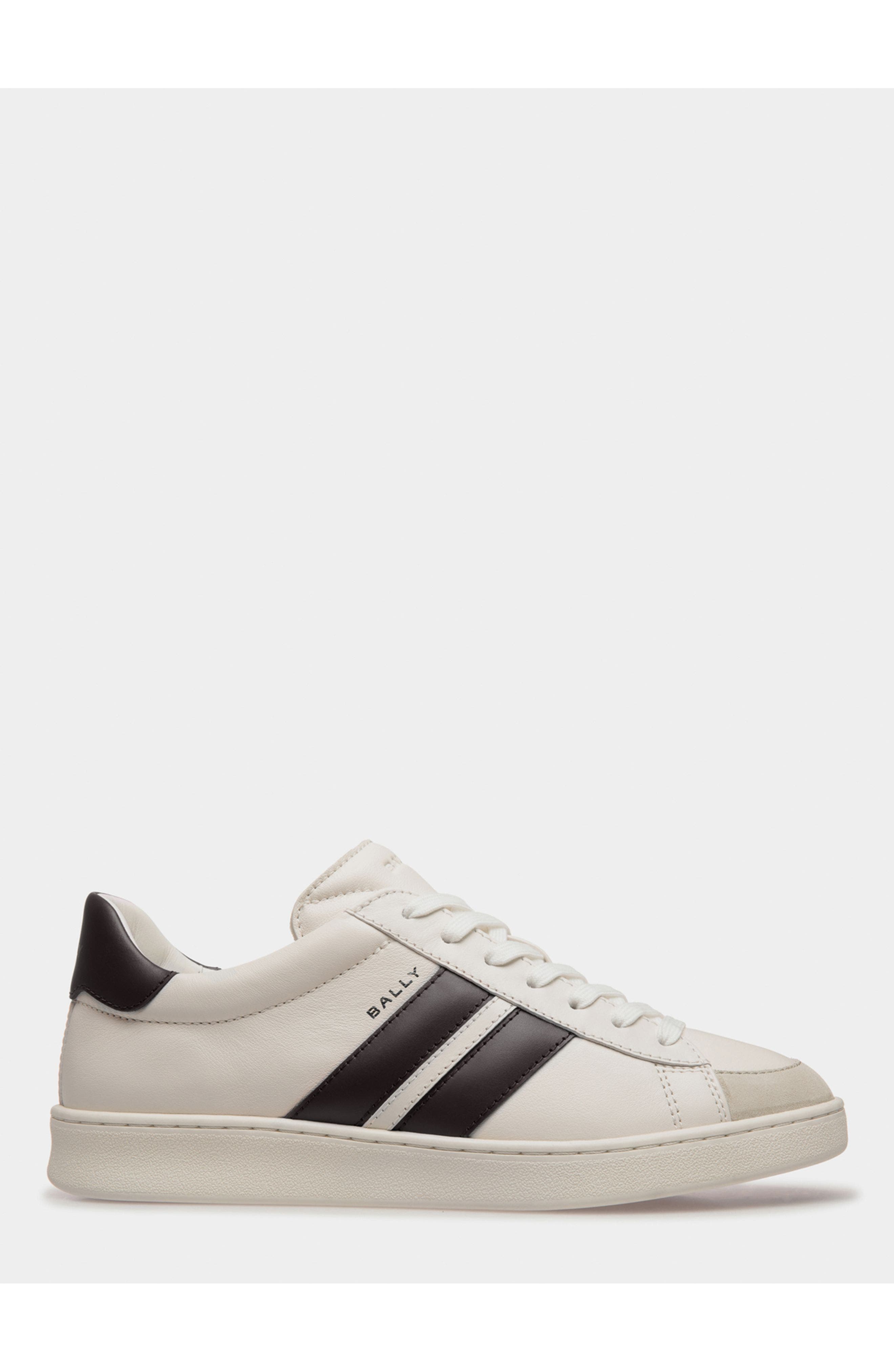 Bally Tennis Sneaker in Plain Calf Leather, Main, color, 
