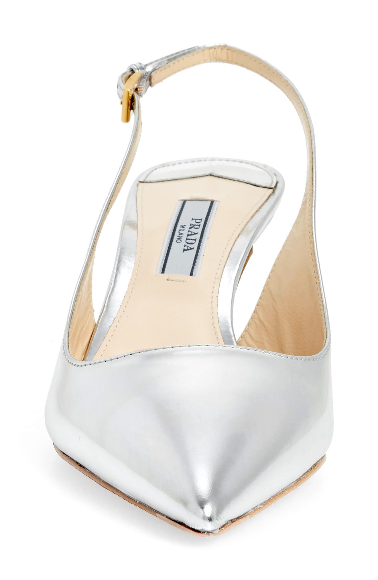 Prada Pointy Toe Slingback Sandal, Alternate, color, 