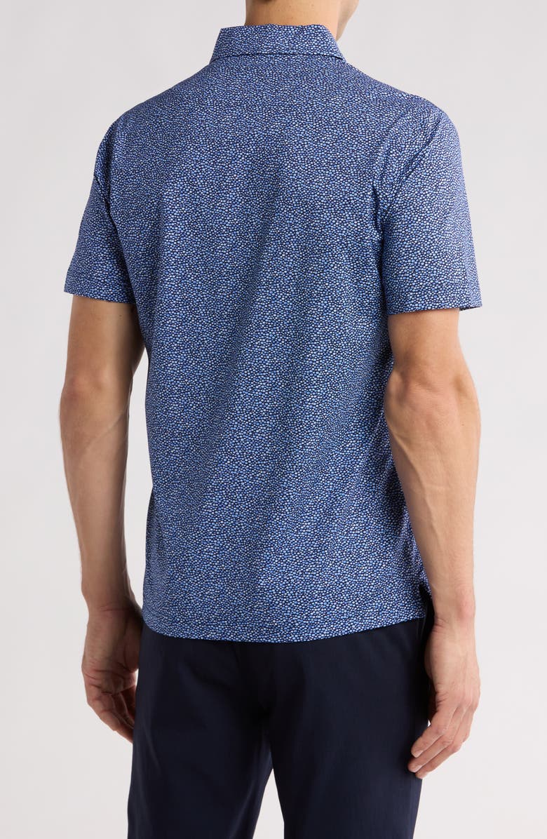 Bugatchi Dot Stretch Cotton Polo, Alternate, color, Classic Blue