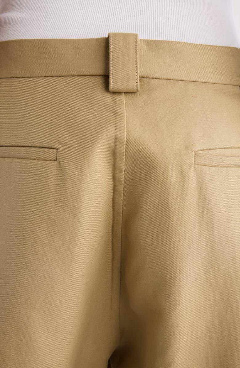 Balenciaga Tulip Pleated Bermuda Shorts, Alternate, color, 2602 Camel