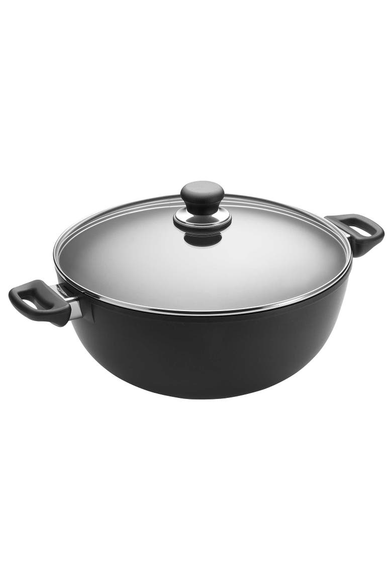 Classic 8.25 Quart Casserole & Stew Pot with Lid, Main, color, Black