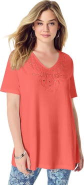 Roaman's Eyelet Swing Tee