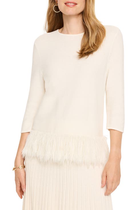 Feather Fringe Sweater