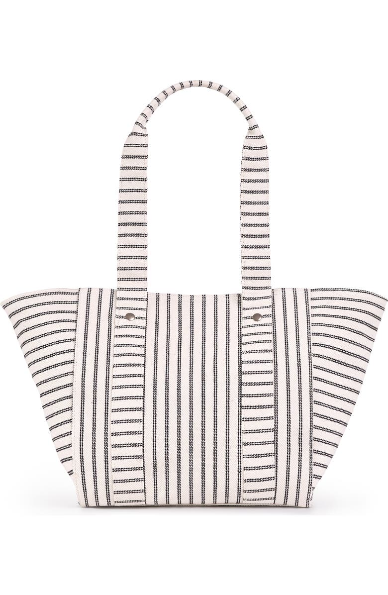 WILT Clothing Byron Medium Beach Tote, Alternate, color, Bone Black Stripe