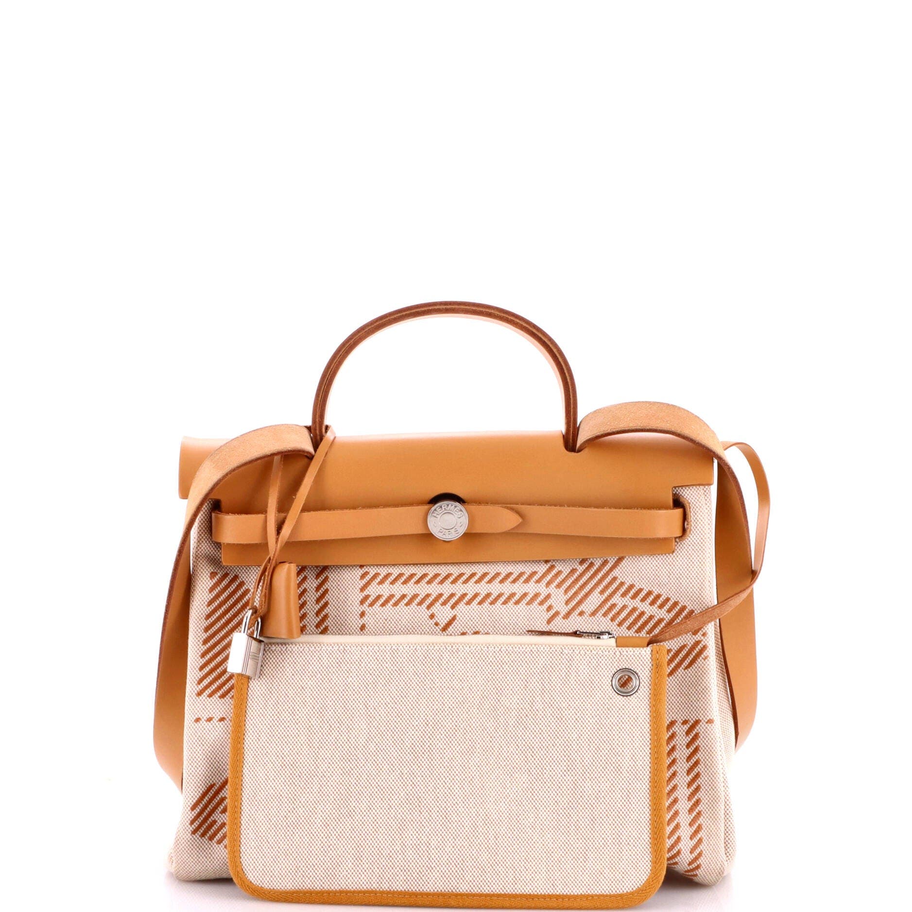 Herbag Zip Relief Brides de Gala Toile and Leather 31, Alternate, color, Brown