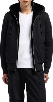 Moose Knuckles Classic Bunny Fleece Jacket with Removable Faux Fur Lining