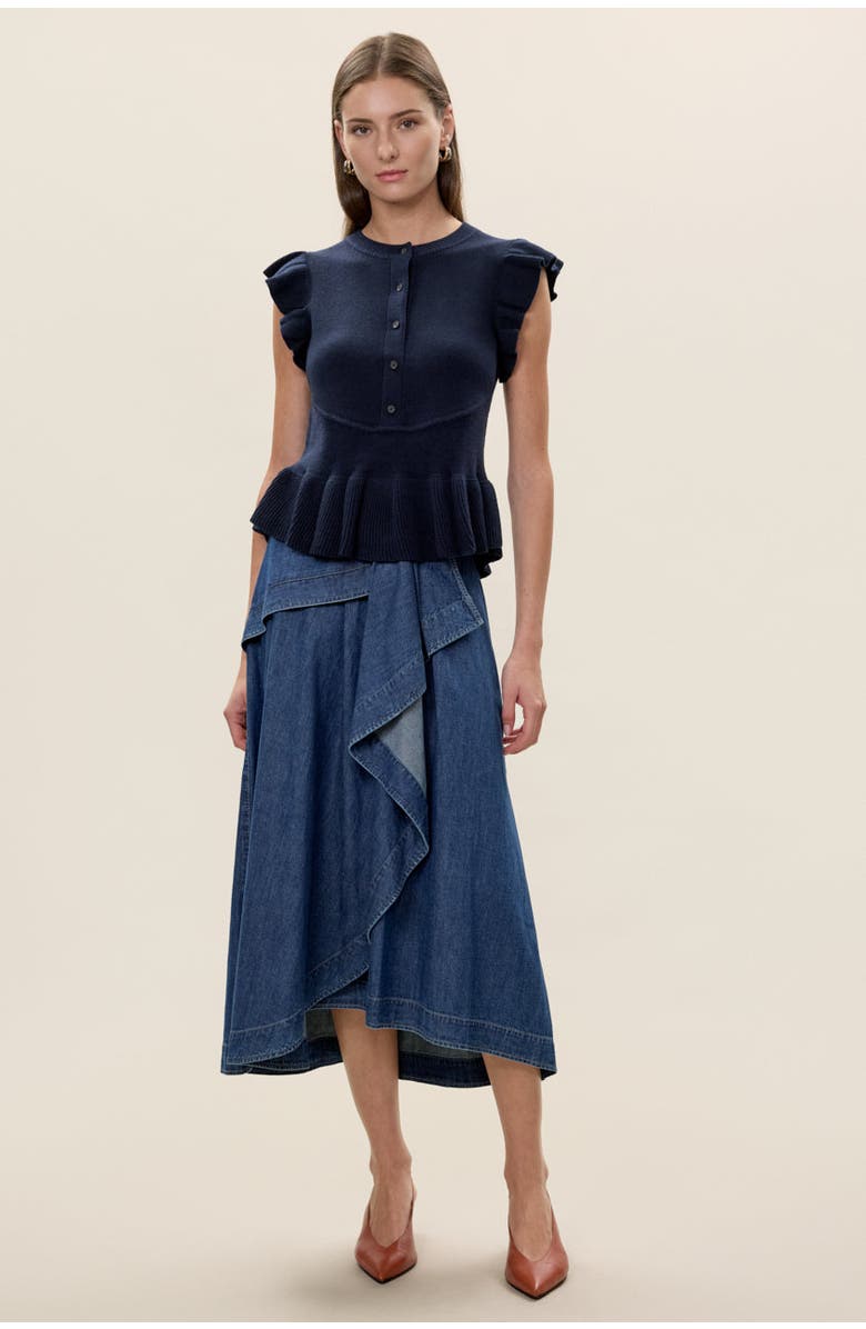 Rebecca Taylor Rhea Knit Sweater, Alternate, color, Navy