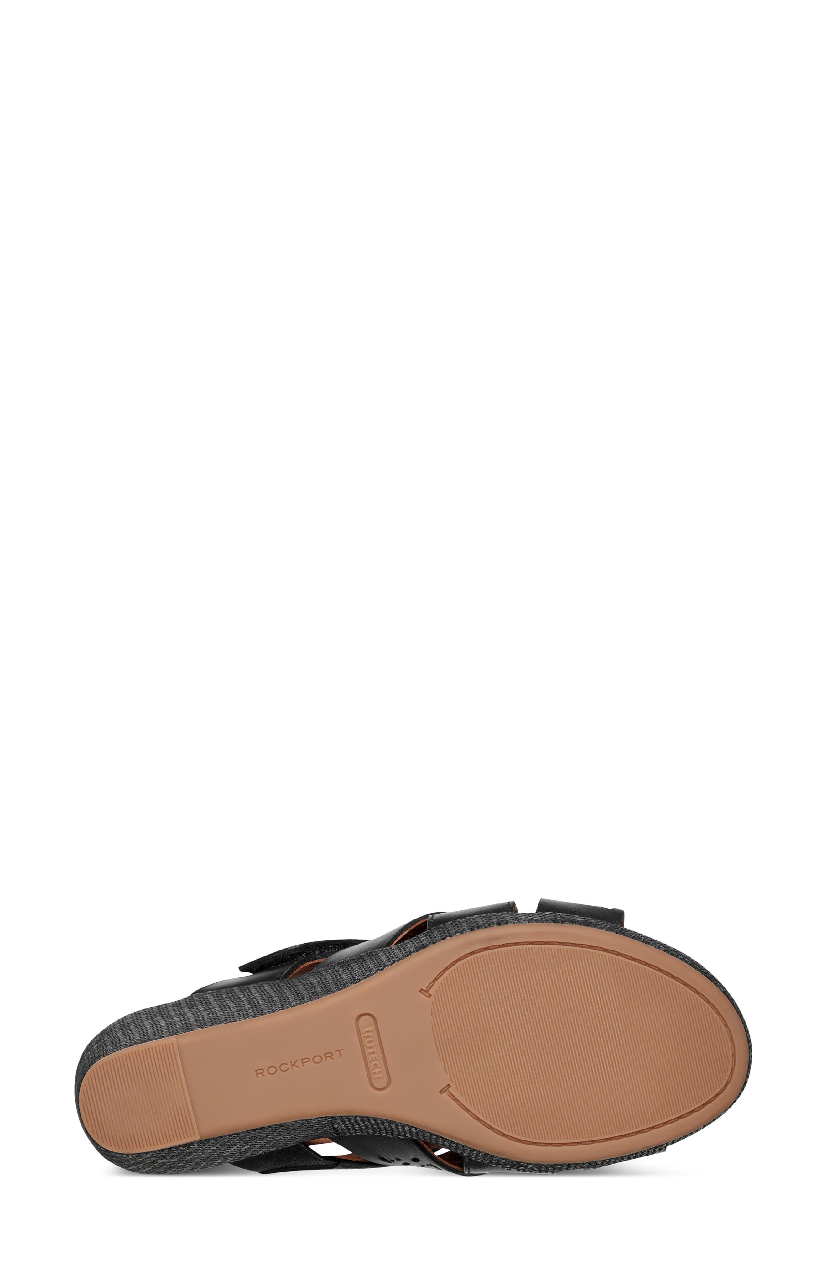 Rockport Britta Platform Wedge Slide Sandal, Alternate, color, Black